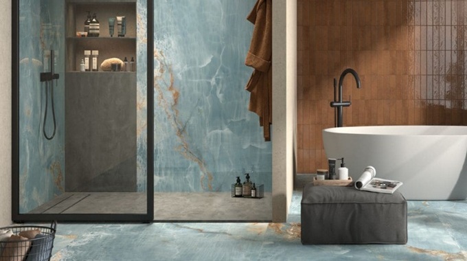 Arredo bagno moderno a Rovereto-Candioli Pavimenti