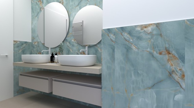 Arredo bagno moderno a Rovereto-Candioli Pavimenti