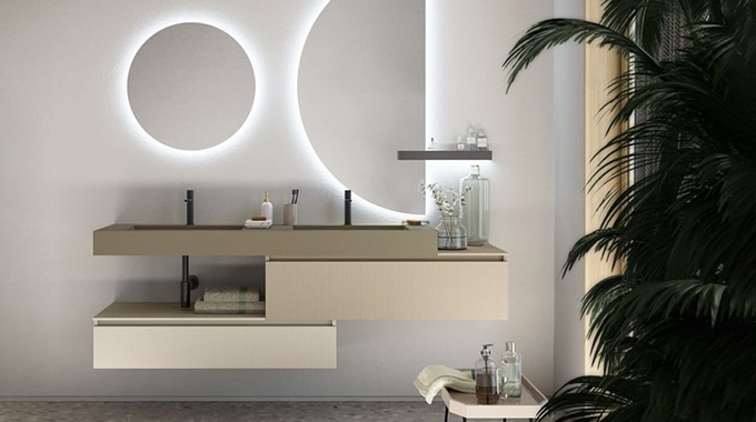 Arredo bagno moderno a Rovereto-Candioli Pavimenti